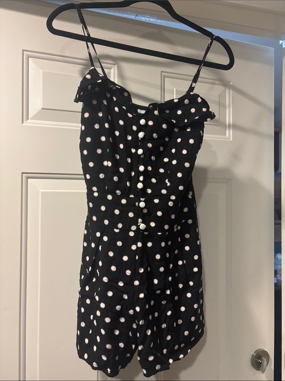 Kimchi Blue - black and white Polka Dot Romper